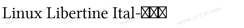Linux Libertine Ital字体转换 Linux Libertine Ital字体转换